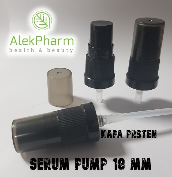 CRNA SERUM GEL DISPENZER PUMPICA SA NAVOJNIM KAPA PRSTENOM 18mm NAVOJ