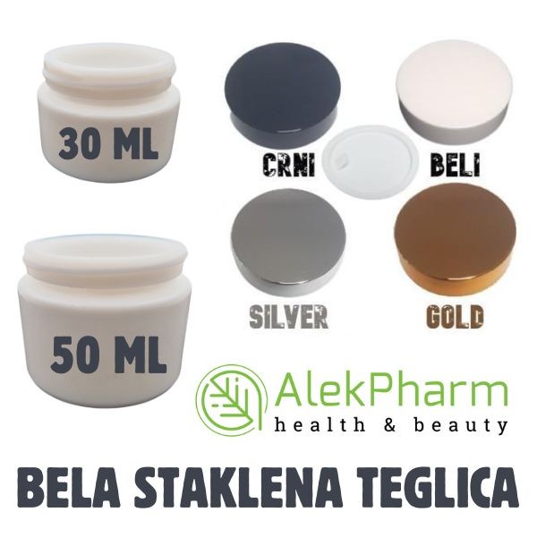 CRNA STAKLENA TEGLICA 30-50ML SA POKLOPCEM U BOJI