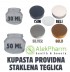 CRNA STAKLENA TEGLICA 30-50ML SA POKLOPCEM U BOJI