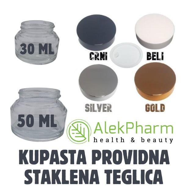 CRNA STAKLENA TEGLICA 30-50ML SA POKLOPCEM U BOJI
