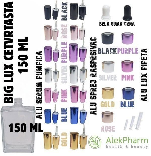 LUX ČETVRTASTA PROVIDNA STAKLENA BOCA 30ML