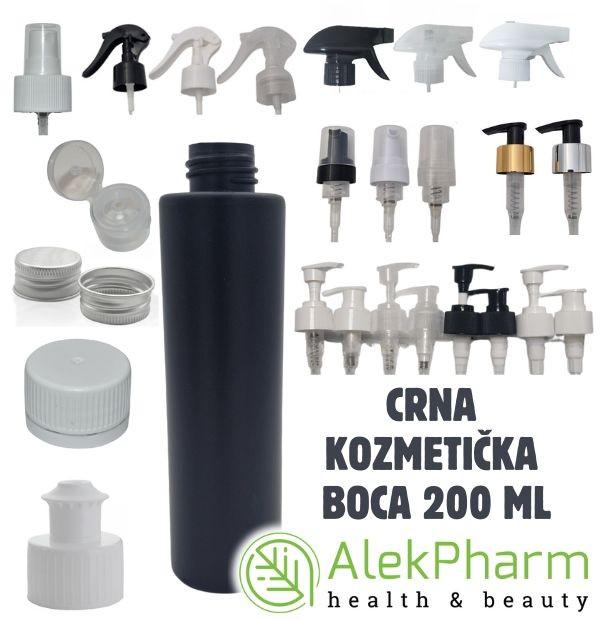 KOZMETIČKA BOCA U BOJI 250ml SERUM GEL PUMPA, SPREJ RASPRŠIVAČ, FLIP TOP