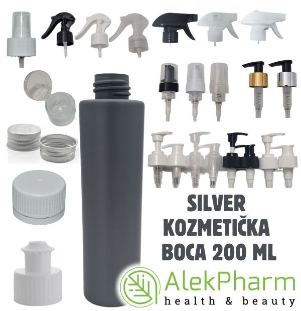 KOZMETIČKA BOCA U BOJI 250ml SERUM GEL PUMPA, SPREJ RASPRŠIVAČ, FLIP TOP