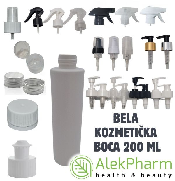 KOZMETIČKA BOCA U BOJI 250ml SERUM GEL PUMPA, SPREJ RASPRŠIVAČ, FLIP TOP