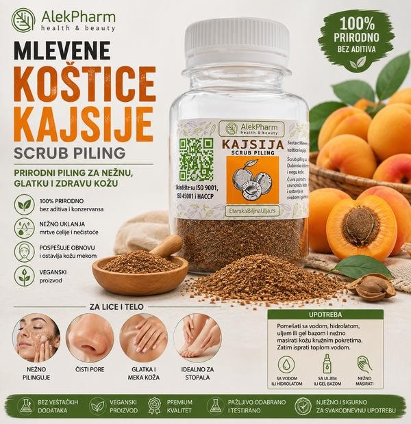 MLEVENE KOŠTICE KAJSIJE SCRUB PILING