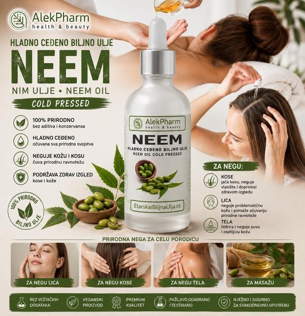 NIM ULJE HLADNO CEĐENO - NEEM OIL COLD PRESSED