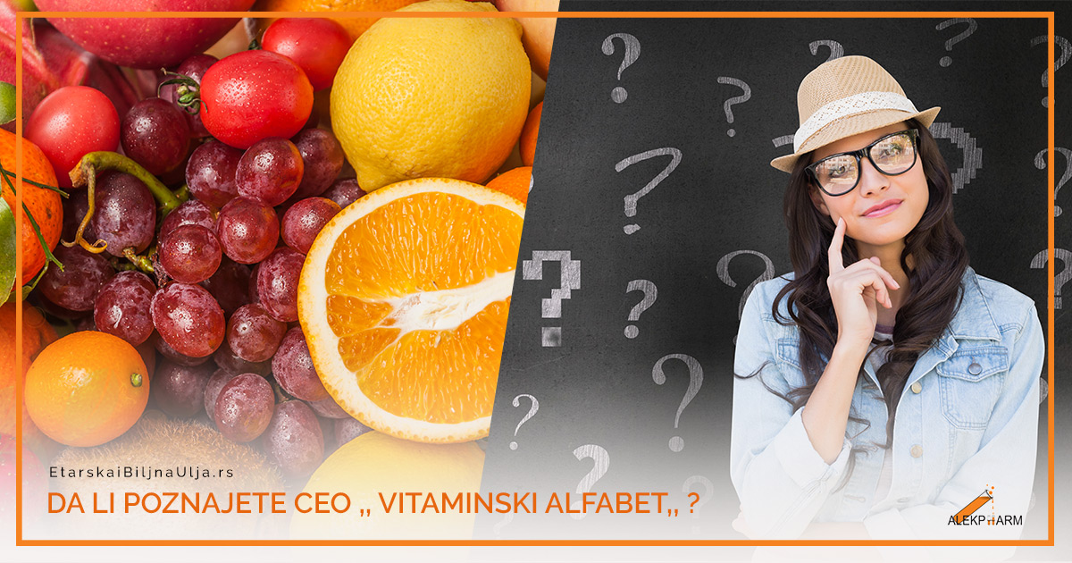 DA LI POZNAJETE CEO "VITAMINSKI ALFABET" ?